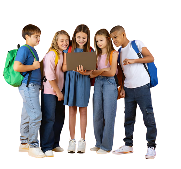 Kids taking online tutoring class at mastering math online