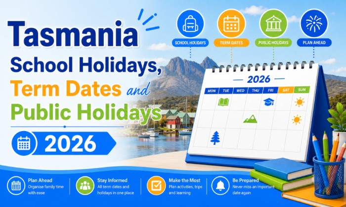 Tasmania School Holidays, Term Dates and Public Holidays 2026