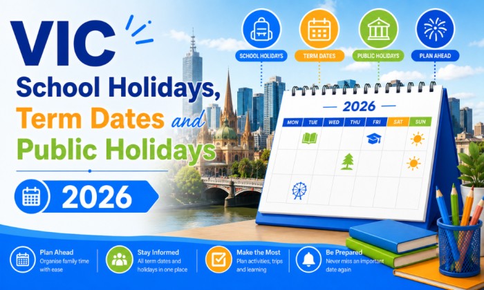 VIC School Holidays, Term Dates and Public Holidays 2026