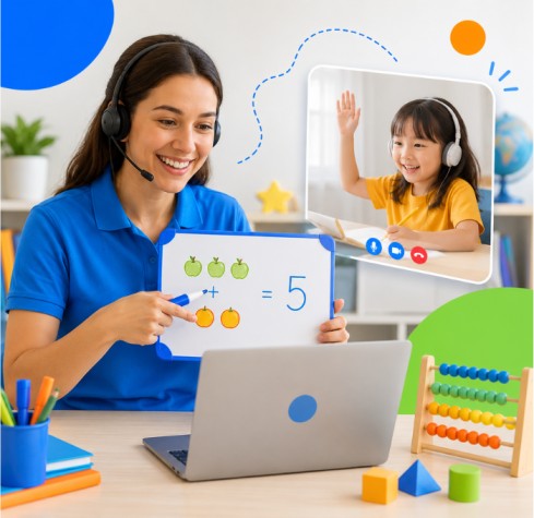 online maths tutors taking online class