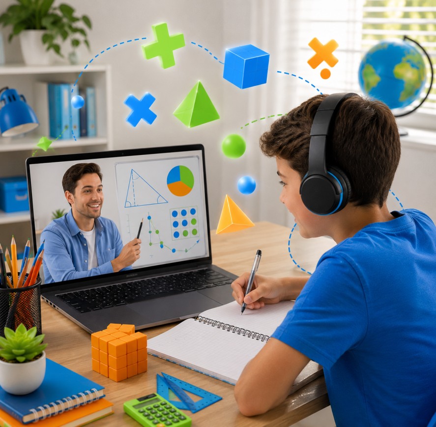 students taking online year 5 maths tutoring at mastering math online