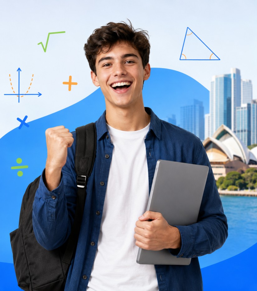 year 12 student happy after taking online maths class